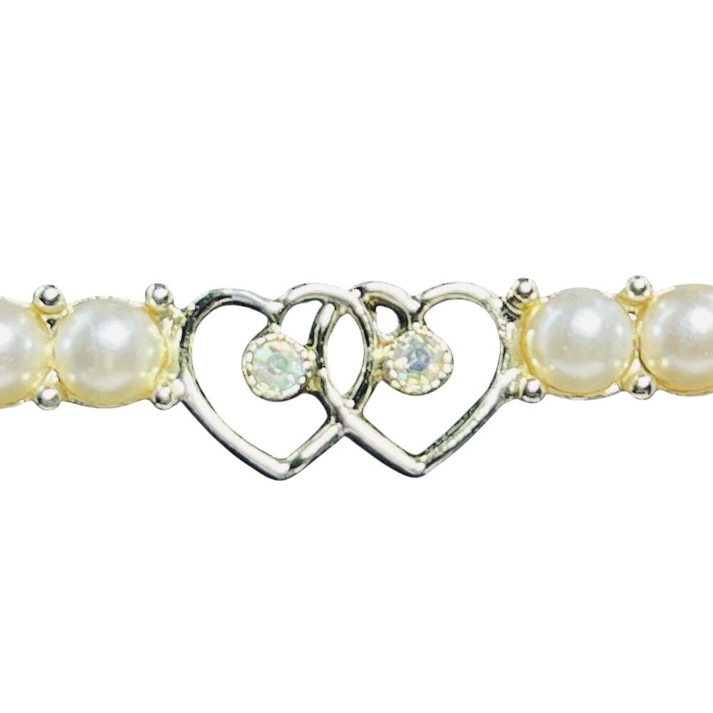 Sarah Coventry Gold Tone Faux Pearl & Rhinestone Bar Brooch (5592) - Picture 3 of 9